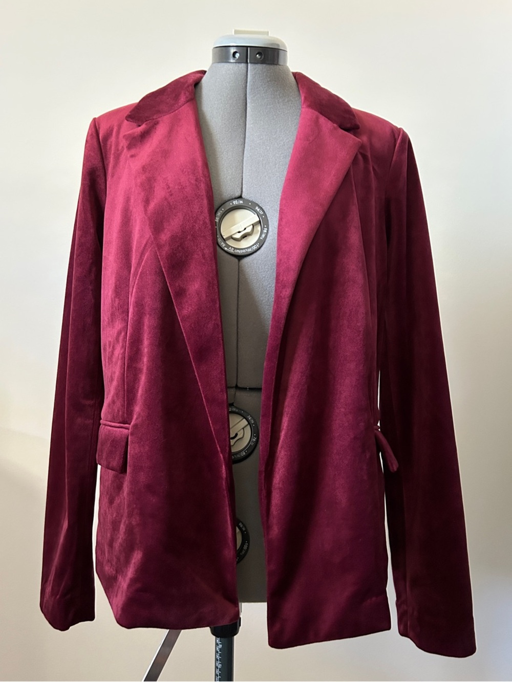 Forever 21 Velvet Blazer Jacket - Burgundy Medium NWT